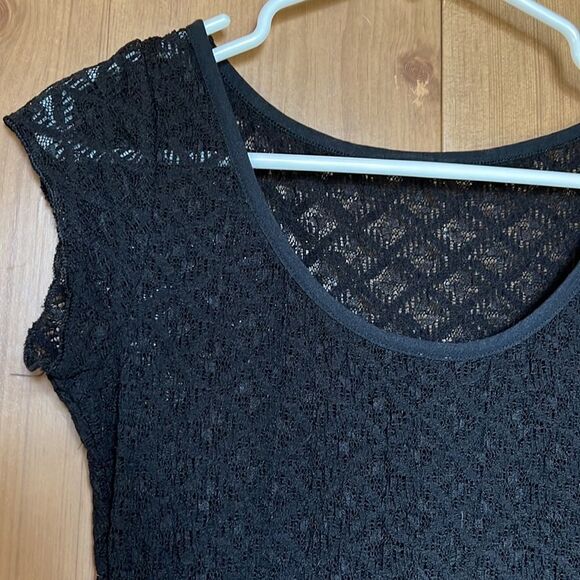 Sheer Black Stretchy Dress Small - Picture 3 of 4